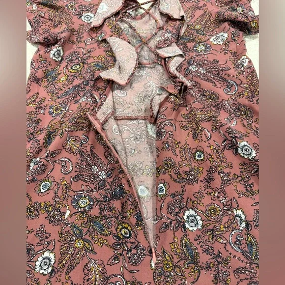 Blue Rain Womens Dress Pink Floral Size M 100% Rayon - Picture 4 of 11